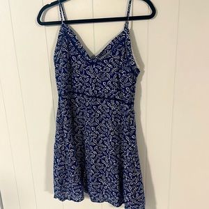 Miami Large Blue White Dress Cutout